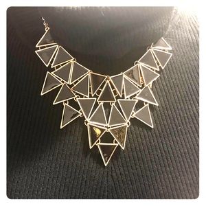 Black triangle necklace